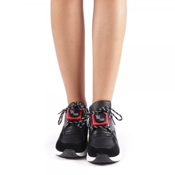 Γυναικεία αθλητικά παπούτσια Viorelia μαύρα, 4 - Kalapod.gr